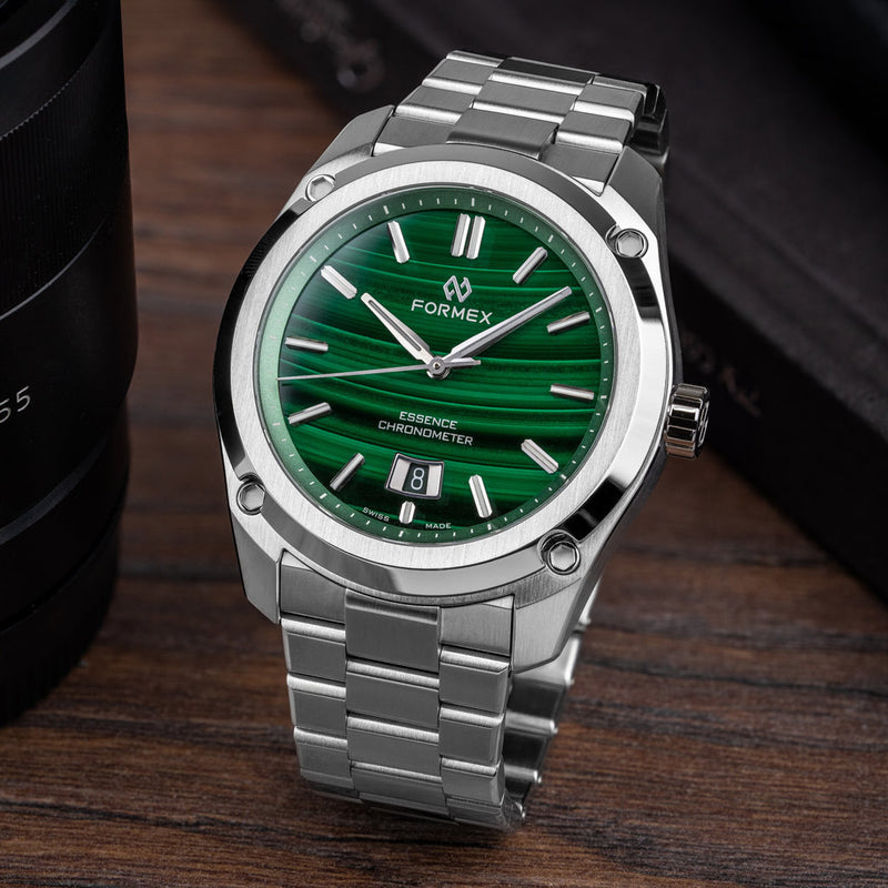 Formex Essence Swiss Automatic Chronometer with Green Malachite Dial #0330-1-6690-100