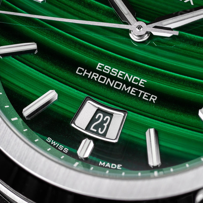 Formex Essence Swiss Automatic Chronometer with Green Malachite Dial #0330-1-6690-100