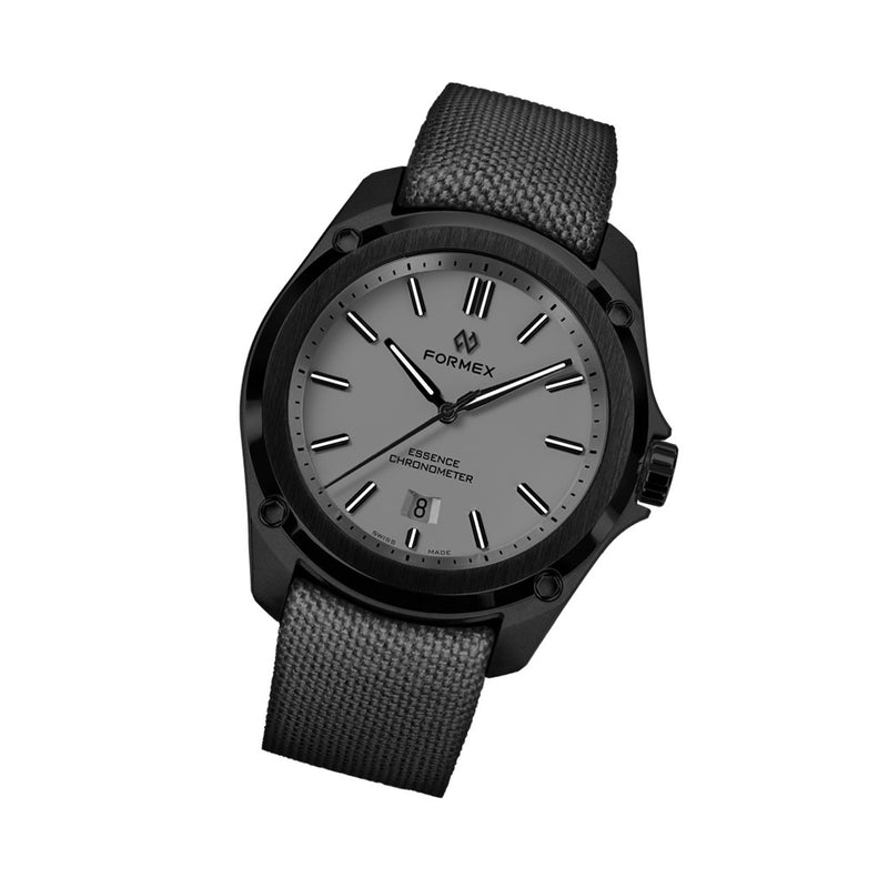 Formex Essence Leggera COSC Automatic Carbon Case Watch with Cool Grey Dial #0330.4.6309.833 tilt