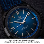 Formex Essence Leggera COSC Automatic Carbon Case Watch with Electric Blue Dial #0330.4.6339.844 lifestyle