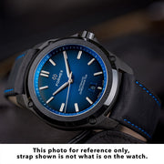 Formex Essence Leggera COSC Automatic Carbon Case Watch with Electric Blue Dial #0330.4.6339.844 lifestyle