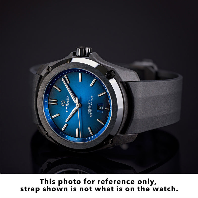 Formex Essence Leggera COSC Automatic Carbon Case Watch with Electric Blue Dial #0330.4.6339.844 lifestyle