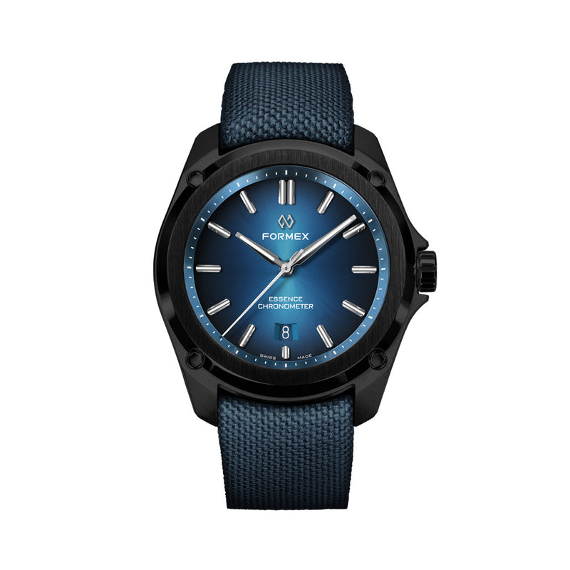 Formex Essence Leggera COSC Automatic Carbon Case Watch with Electric Blue Dial #0330.4.6339.844