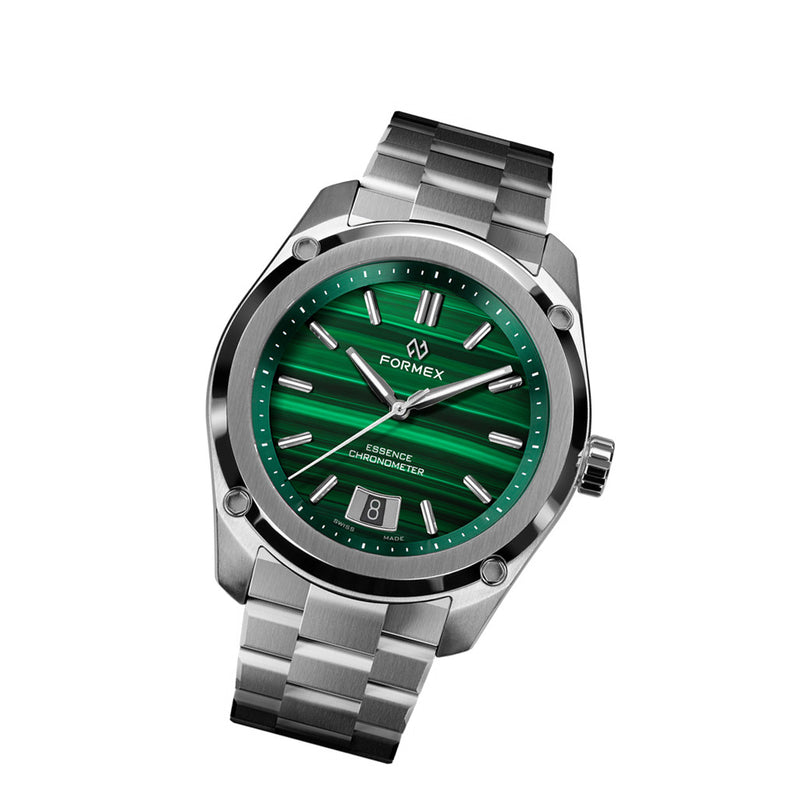 Formex Essence ThirtyNine Swiss Automatic Chronometer with Green Malachite Dial #0333-1-6690-100 tilt