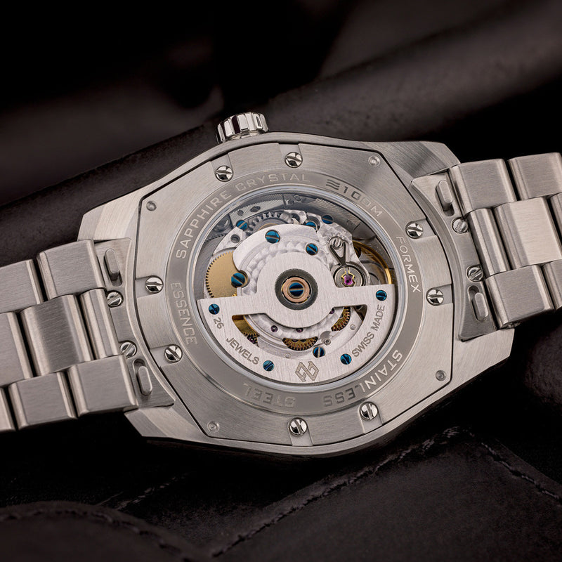 Formex Essence ThirtyNine Swiss Automatic Chronometer with Red Gamaret Dial #0333-1-6371-100 back