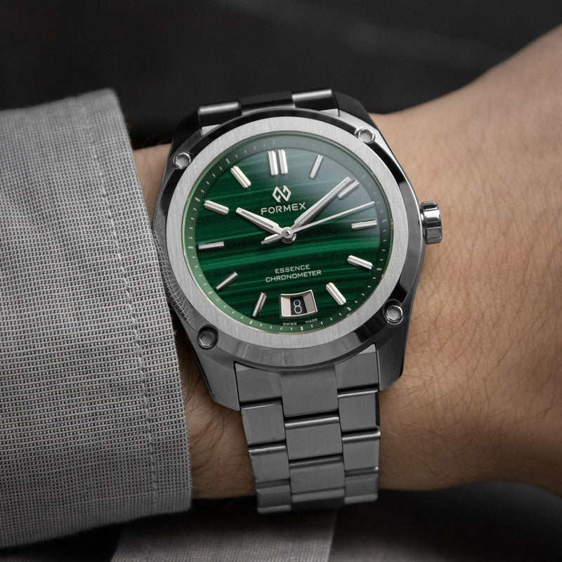 Formex Essence ThirtyNine Swiss Automatic Chronometer with Green Malachite Dial #0333-1-6690-100 lifestyle