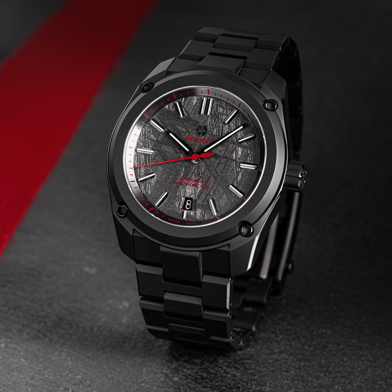 Formex Essence Ceramica 41mm COSC Dark Matter "Red Shift" Watch #0336.4.6208.411