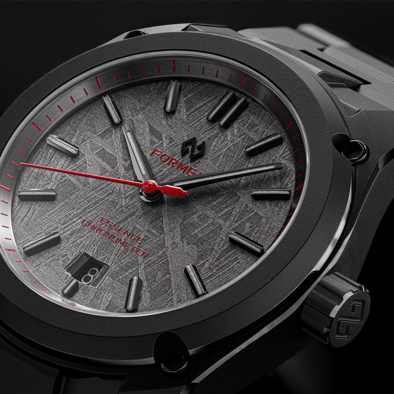 Formex Essence Ceramica 41mm COSC Dark Matter "Red Shift" Watch #0336.4.6208.411