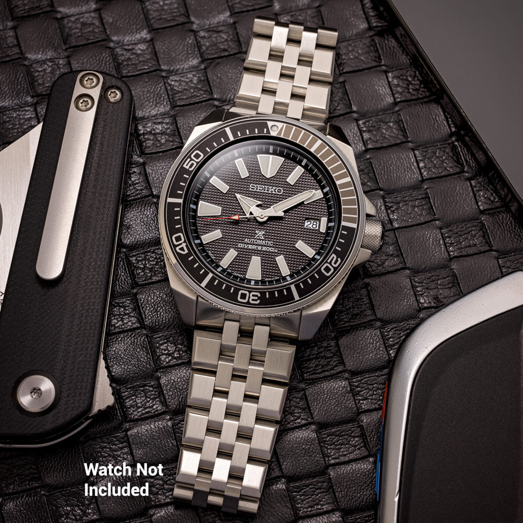Islander 22mm Brushed 5-Link Bracelet for Full-Size Seiko Samurai
