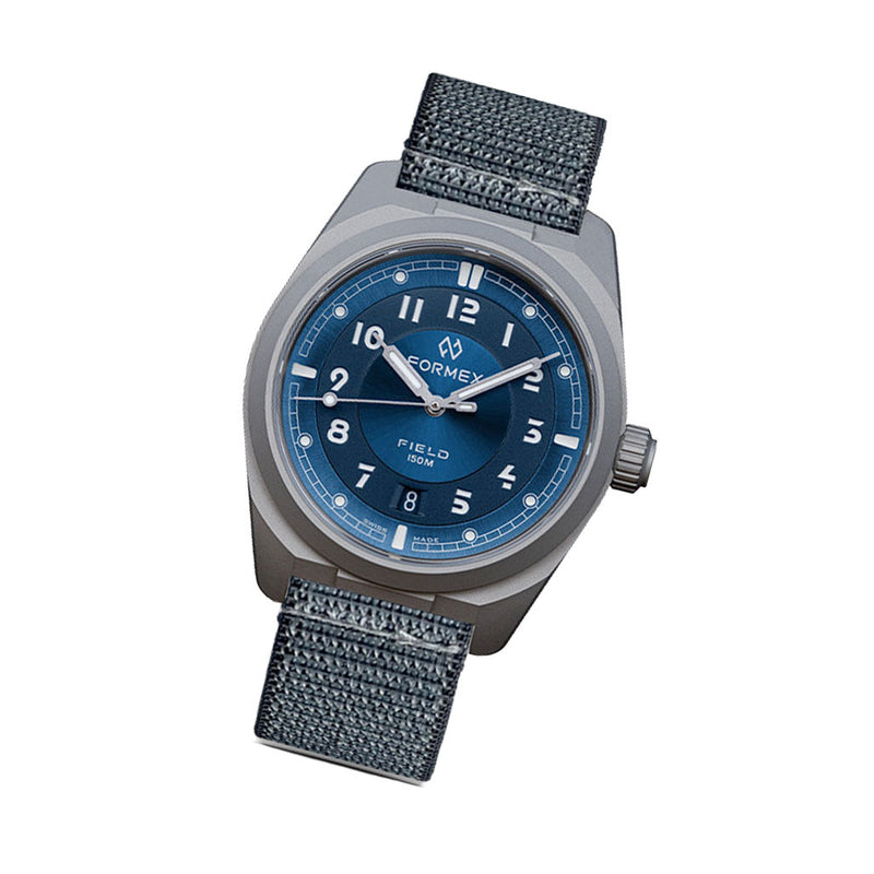 Formex Swiss Automatic Titanium Field Watch with Deep Blue Dial #0660.1.6532.844