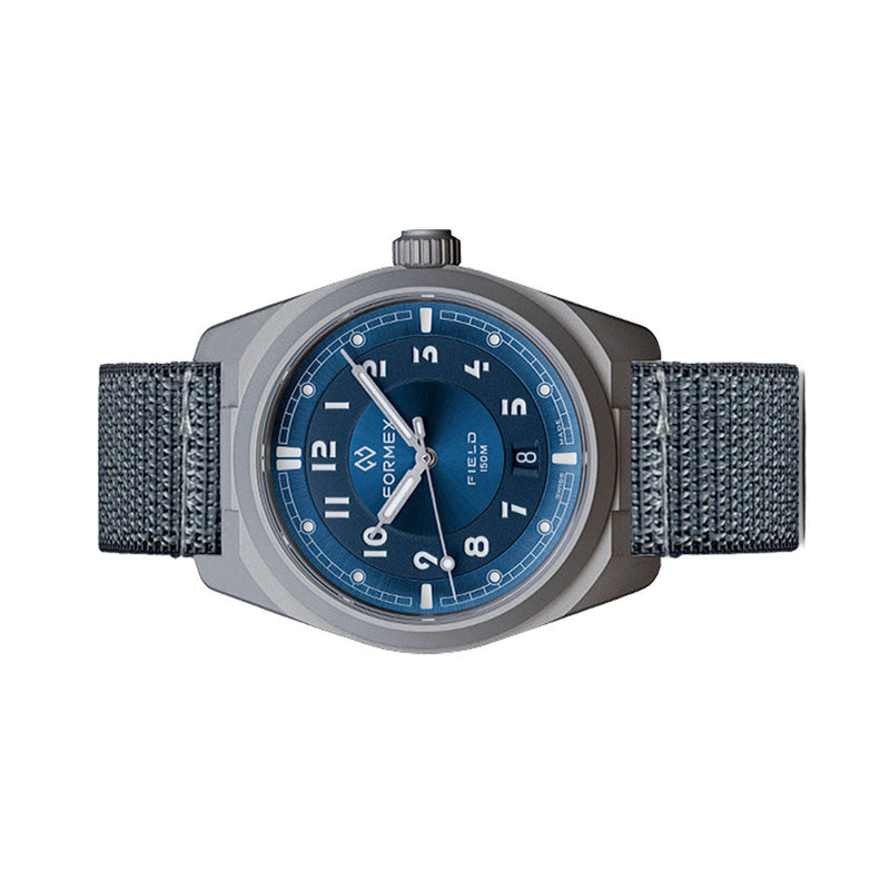 Formex Swiss Automatic Titanium Field Watch with Deep Blue Dial #0660.1.6532.844