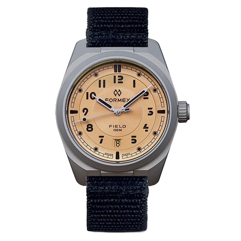 Formex Swiss Automatic Titanium Field Watch with Golden Honey Dial #0660.1.6585.822