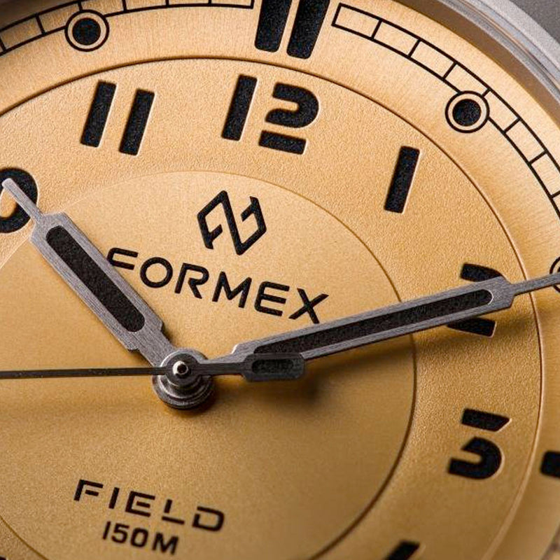 Formex Swiss Automatic Titanium Field Watch with Golden Honey Dial #0660.1.6585.822