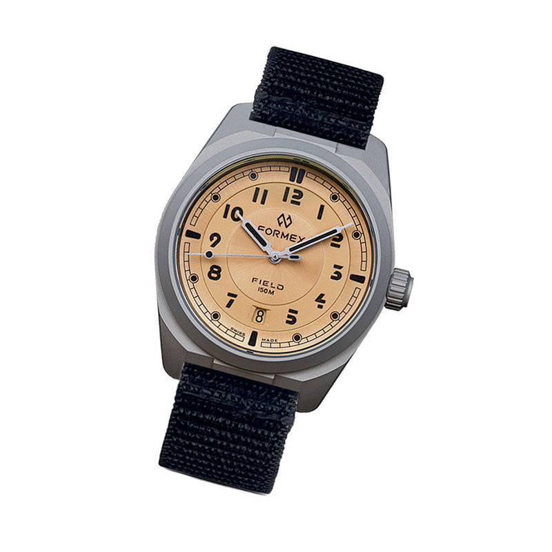 Formex Swiss Automatic Titanium Field Watch with Golden Honey Dial #0660.1.6585.822