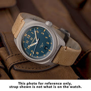 Formex Swiss Automatic Field Watch with Petrol Blue Dial and Velcro Strap #0660.1.6533.121 Lifestyle
