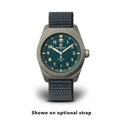 Formex Swiss Automatic Field Watch with Petrol Blue Dial and Velcro Strap #0660.1.6533.121 Option