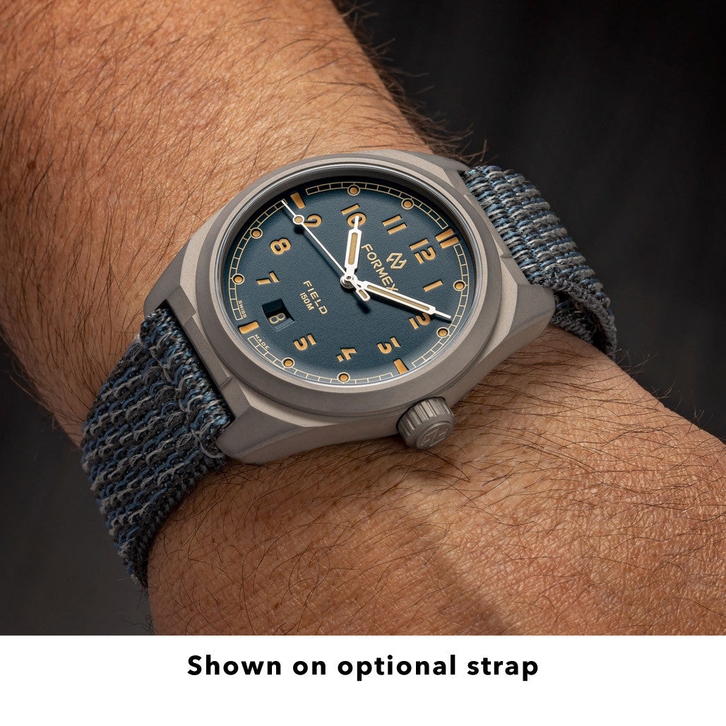 Formex Swiss Automatic Field Watch with Petrol Blue Dial and