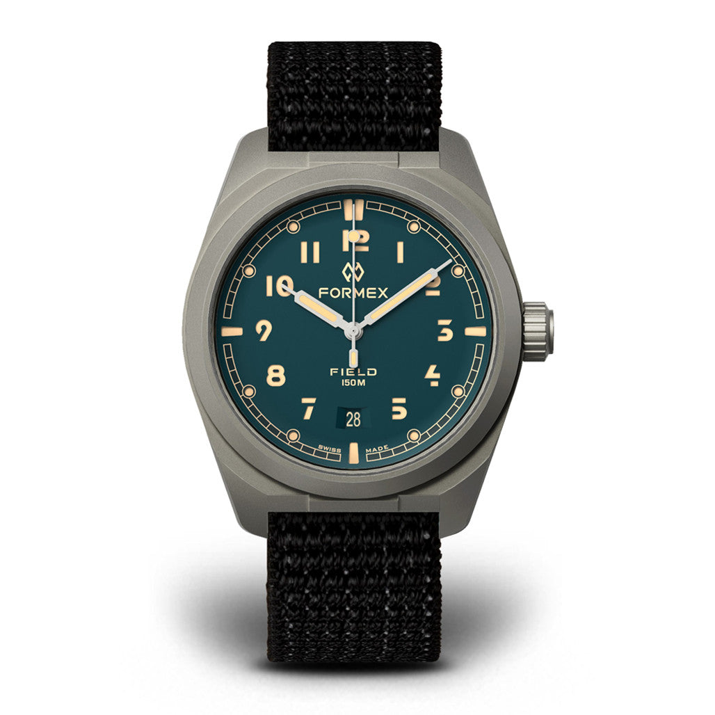Formex Swiss Automatic Field Watch with Petrol Blue Dial and