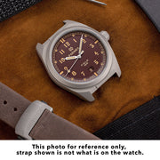 Formex Swiss Automatic Field Watch with Mahogany Red Dial and Velcro Strap #0660.1.6573.121 Lifestyle