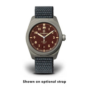 Formex Swiss Automatic Field Watch with Mahogany Red Dial and Velcro Strap #0660.1.6573.121 Optional