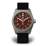 Formex Swiss Automatic Field Watch with Mahogany Red Dial and Velcro Strap #0660.1.6573.121