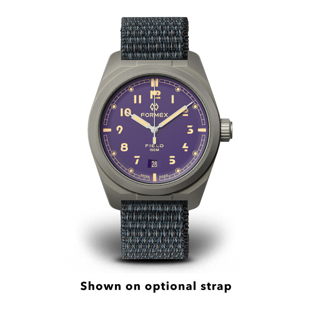 Formex Swiss Automatic Field Watch with Ultra-Violet Dial and