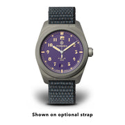 Formex Swiss Automatic Field Watch with Ultra-Violet Dial and Velcro Strap #0660.1.6593.121 Optional