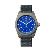 Formex Swiss Automatic Field Watch with Earth Blue Dial and Velcro Strap #0660.1.6539.133