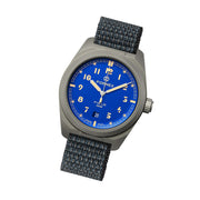 Formex Swiss Automatic Field Watch with Earth Blue Dial and Velcro Strap #0660.1.6539.133 tilt