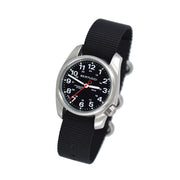 Bertucci A-1S Black Dial Stainless Steel Watch with Black Nylon Strap #10004 tilt