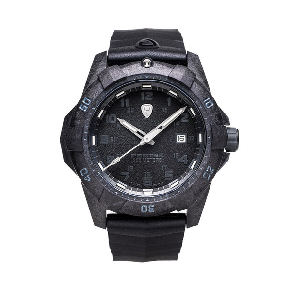 Protek Carbon Composite Tritium Dive Watch 1000 Series Blackout #PT1001
