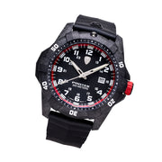 Protek Carbon Composite Tritium Dive Watch 1000 Series with Red Accents #PT1002 tilt