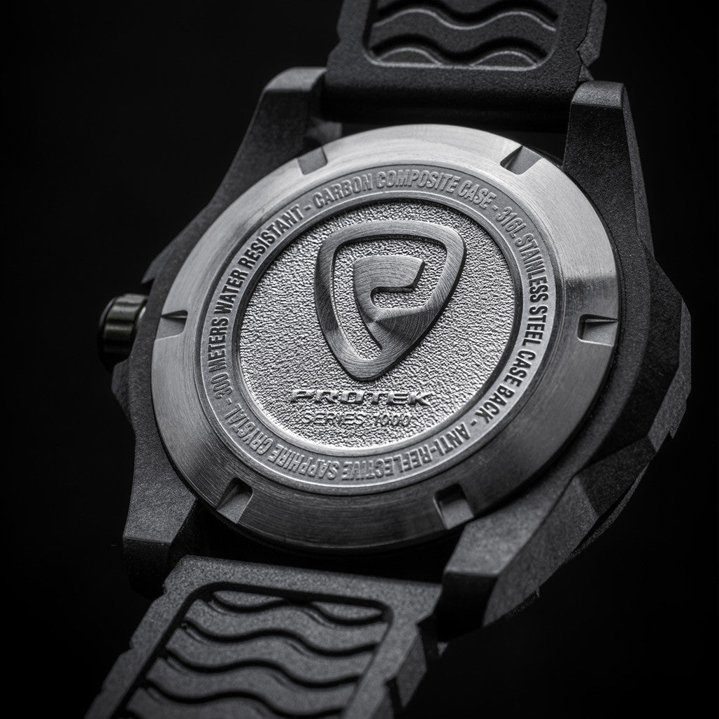 Protek Carbon Composite Tritium Dive Watch 1000 Series with Blue