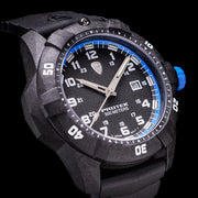 Protek Carbon Composite Tritium Dive Watch 1000 Series with Blue Accents #PT1003 lifestyle