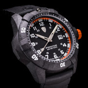 Protek Carbon Composite Tritium Dive Watch 1000 Series with Orange Accents #PT1004 lifestyle