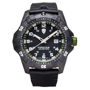Protek Carbon Composite Tritium Dive Watch 1000 Series with Green Accents #PT1005 zoom