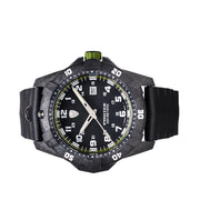 Protek Carbon Composite Tritium Dive Watch 1000 Series with Green Accents #PT1005 side