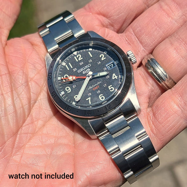 Islander 20mm Brushed Bracelet for Seiko 39.4mm SSK GMT Watch #BRAC-100