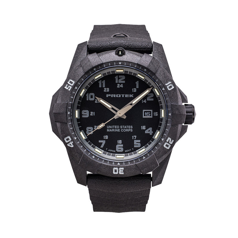 Protek Carbon Composite Official USMC Tritium Dive Watch #PT1011-USMC