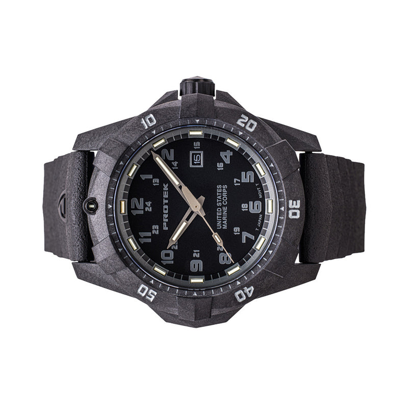 Protek Carbon Composite Official USMC Tritium Dive Watch #PT1011-USMC side