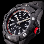 Protek Carbon Composite Official USMC Tritium Dive Watch with Red Accents #PT1012-USMC side