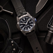 Protek Carbon Composite Official USMC Tritium Dive Watch with Blue Accents #PT1013-USMC lifestyle