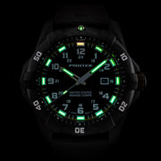 Protek Carbon Composite Official USMC Tritium Dive Watch with Green Accents #PT1015G-USMC
