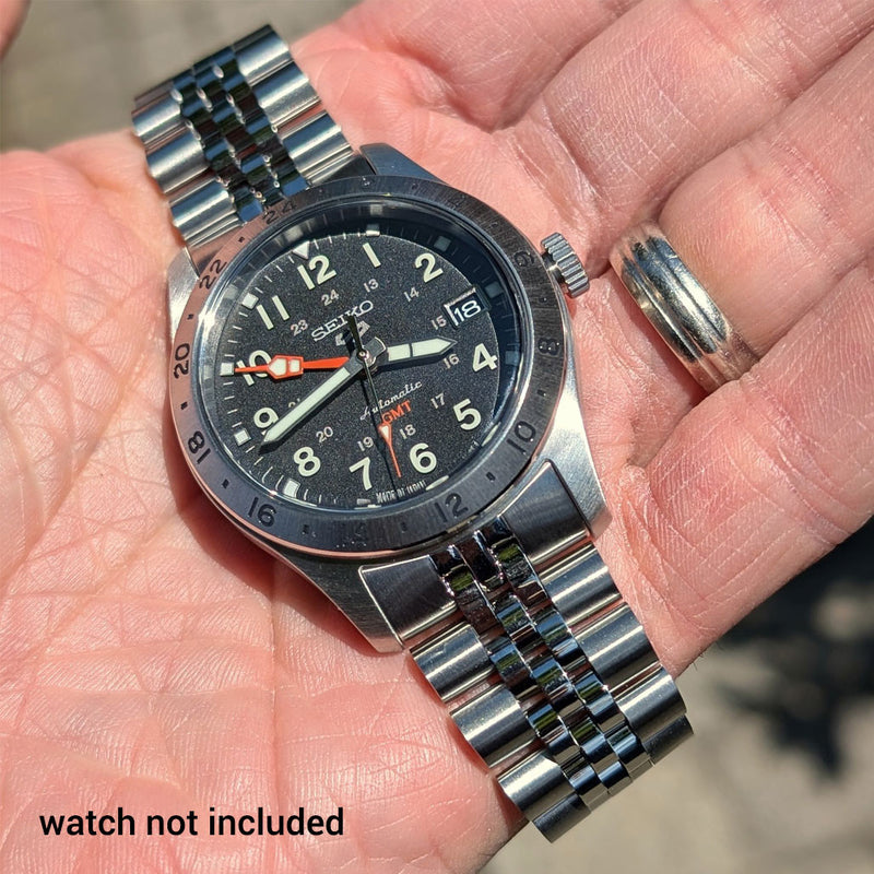 Islander 20mm Brushed and Polished Bracelet for Seiko 39.4mm SSK GMT Watch #BRAC-101
