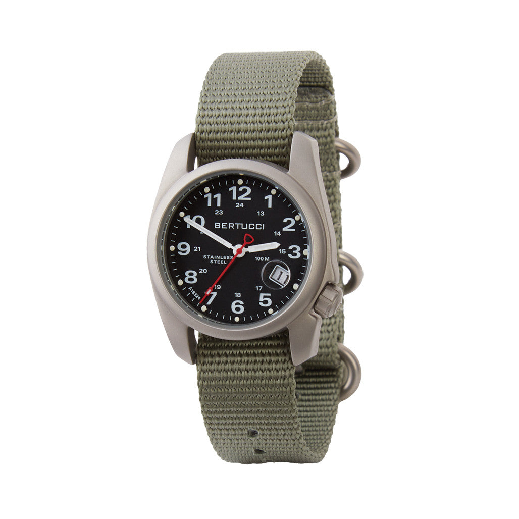 Bertucci A-1S Super Field Watch with Defender Drab Nylon Strap