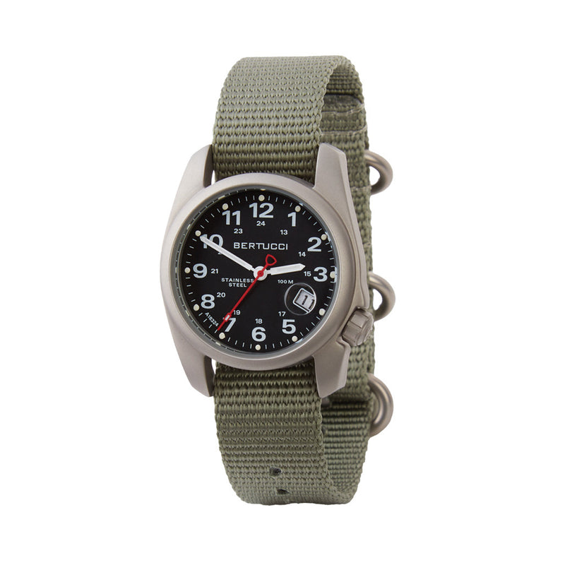 Bertucci A-1S Super Field Watch with Defender Drab Nylon Strap #10602