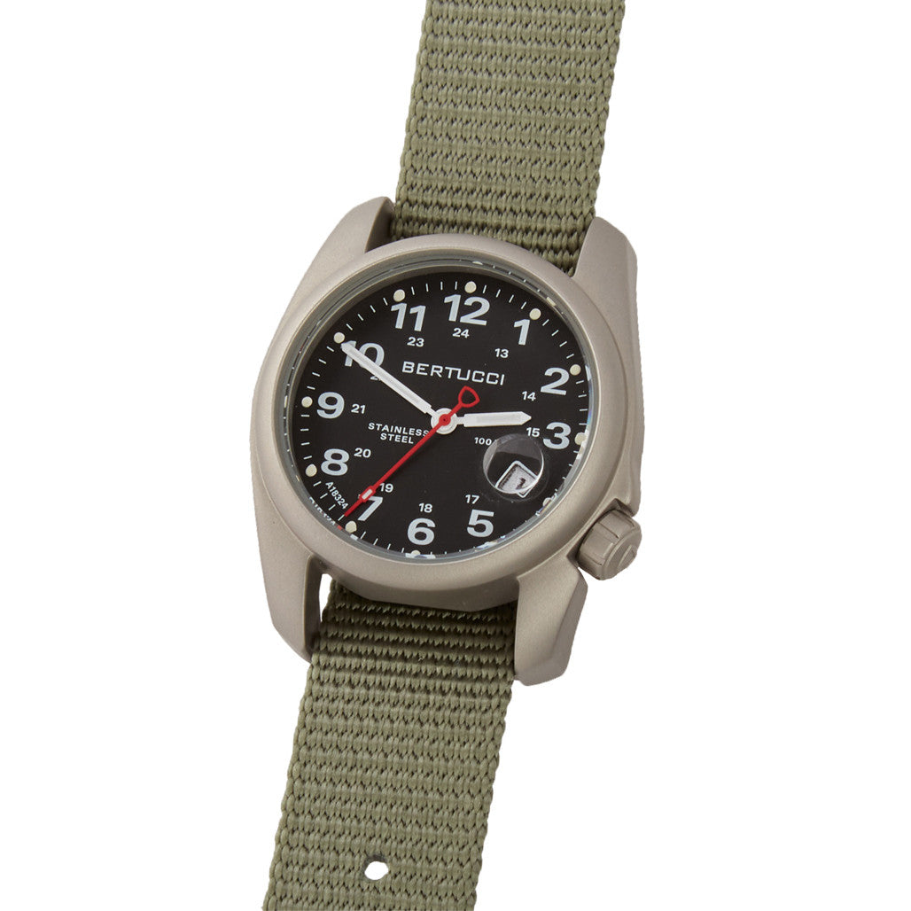 Bertucci A-1S Super Field Watch with Defender Drab Nylon Strap