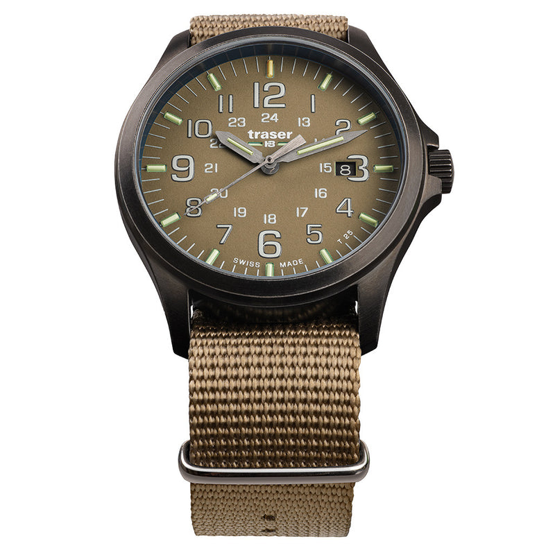 Traser P67 Officer Pro GunMetal with Khaki Dial and Tritium #108631 zoom