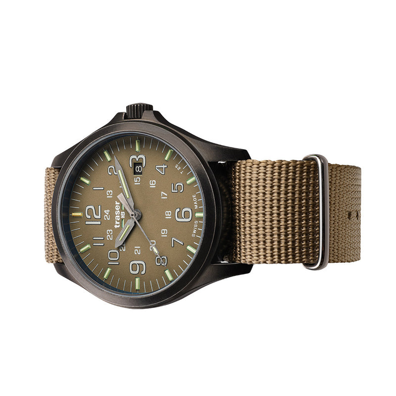 Traser P67 Officer Pro GunMetal with Khaki Dial and Tritium #108631 side