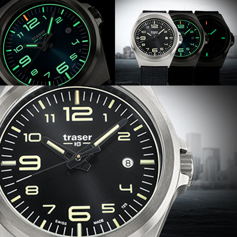 Traser P59 Essential M Black Dial Watch w/Trigalight + SuperLuminova #108638 lifestyle